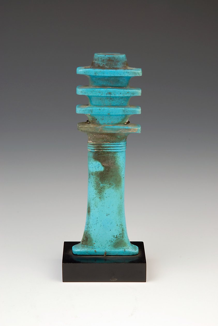Djed Pillar Amulett fajansz és élénkkék máz alkotó: Late Period Egyptian