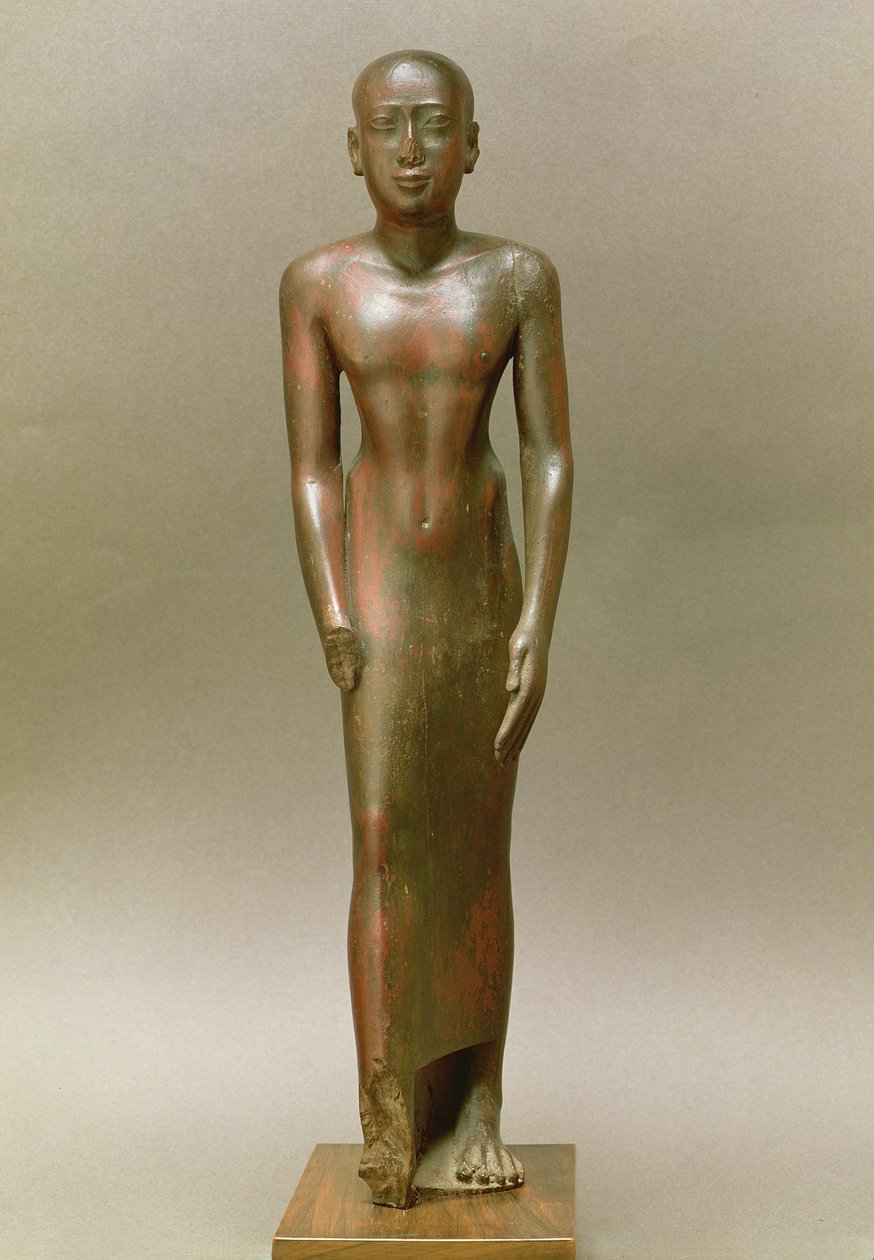 Álló hím szobra (szentjánoskenyérfa) alkotó: Late Period Egyptian