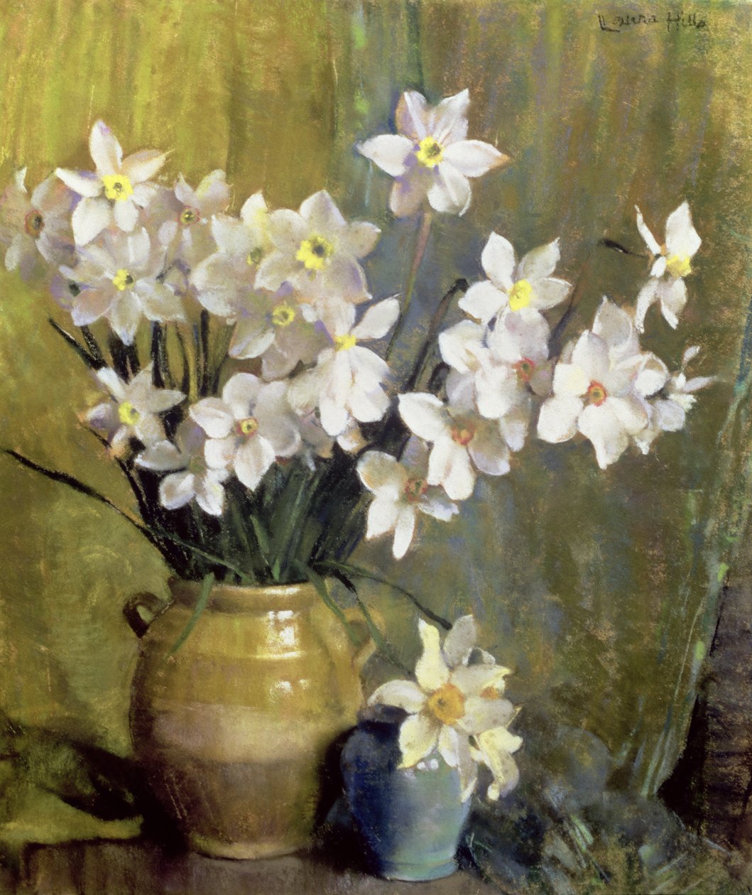 Nárcisz (pasztell papíron) alkotó: Laura Coombs Hills