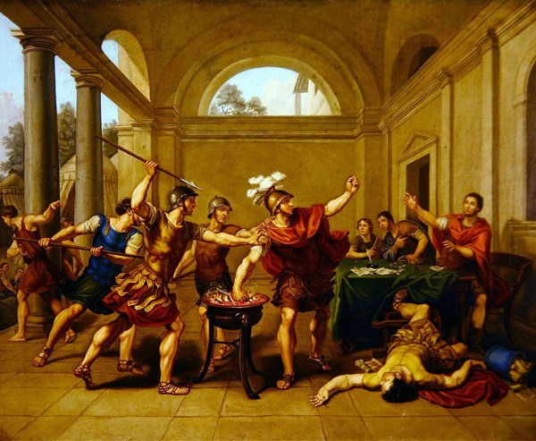 Mucius Scaevola, 1802 előtt alkotó: Laurent Pecheux
