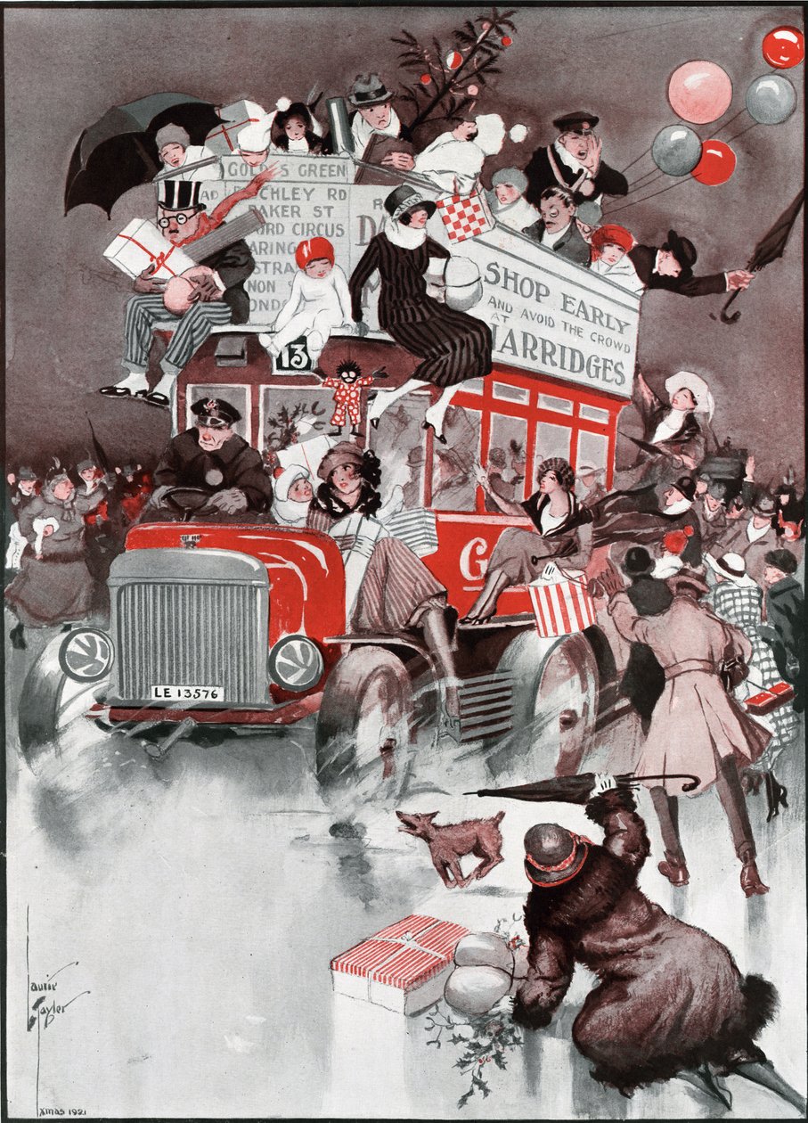 Karácsonyi bevásárlás 1921. alkotó: Laurie Tayler