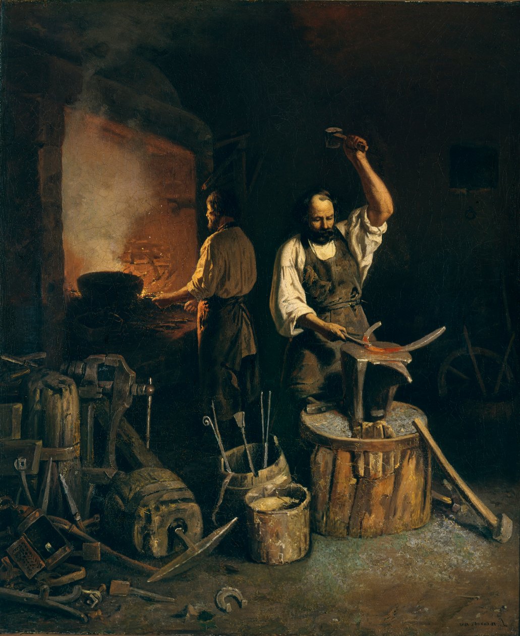 A kovácsműhely, 1845 alkotó: Lavr Kuzmich Plakhov