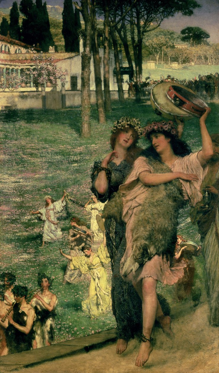 Útban a Ceres temploma felé: Tavaszi Fesztivál, 1879 alkotó: Lawrence Alma Tadema