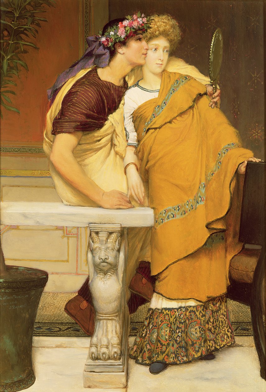 The Mirror, 1868 alkotó: Lawrence Alma Tadema
