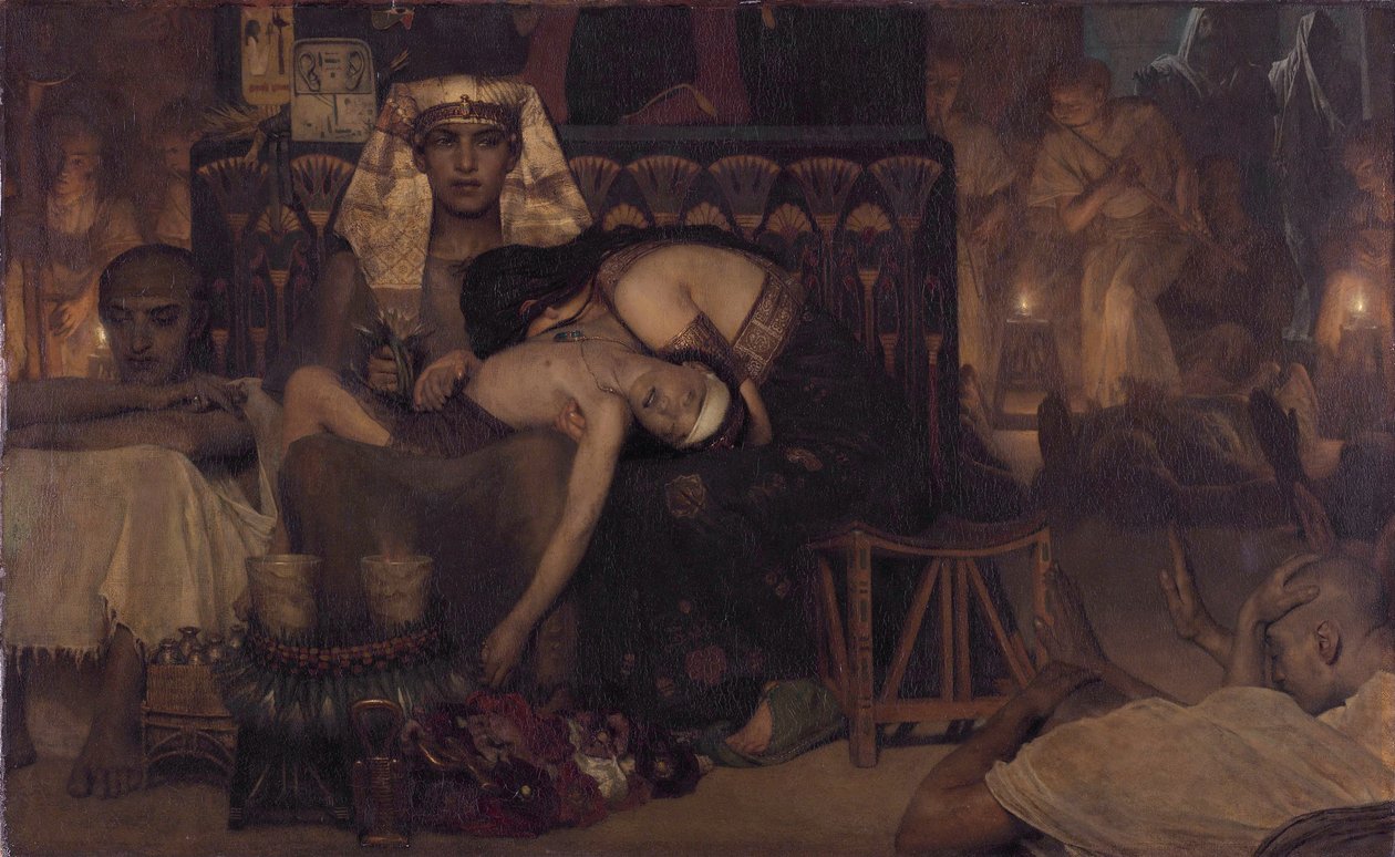 nA fáraó elsőszülöttjének halála Ex. 12:29. [2] alkotó: Lawrence Alma Tadema
