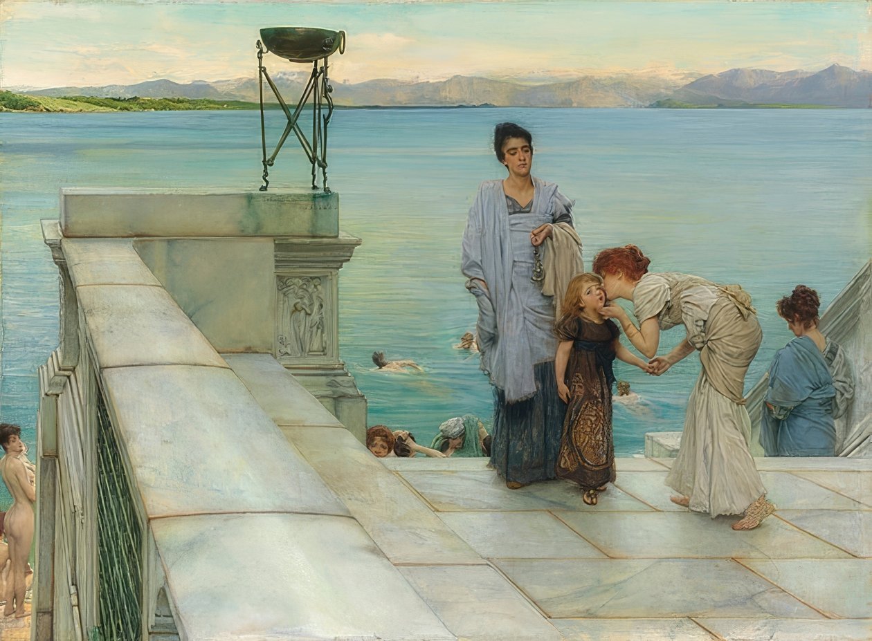 A csók. 1891 alkotó: Lawrence Alma Tadema