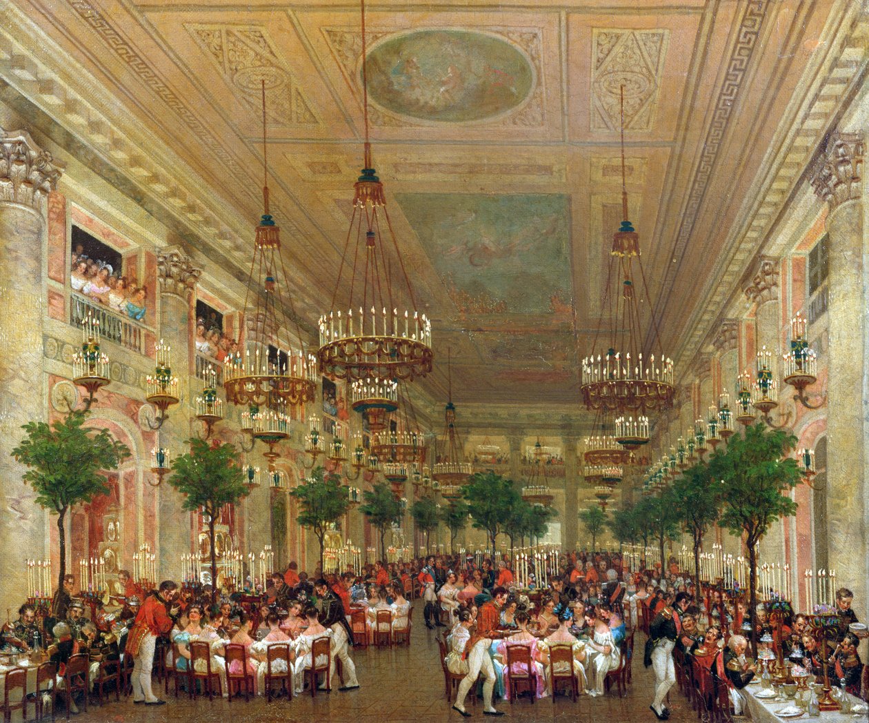 Lakomák a Tuileriákban I. Lipót (1790-1865) és Louise orléans-i hercegnő (1812-50) házasságának megünneplésére 1832 alkotó: Le Baron Attalin