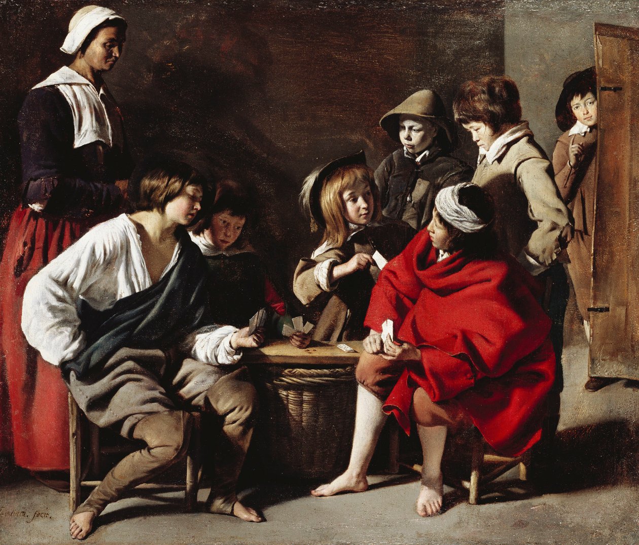 A fiatal kártyások alkotó: Le Nain Brothers