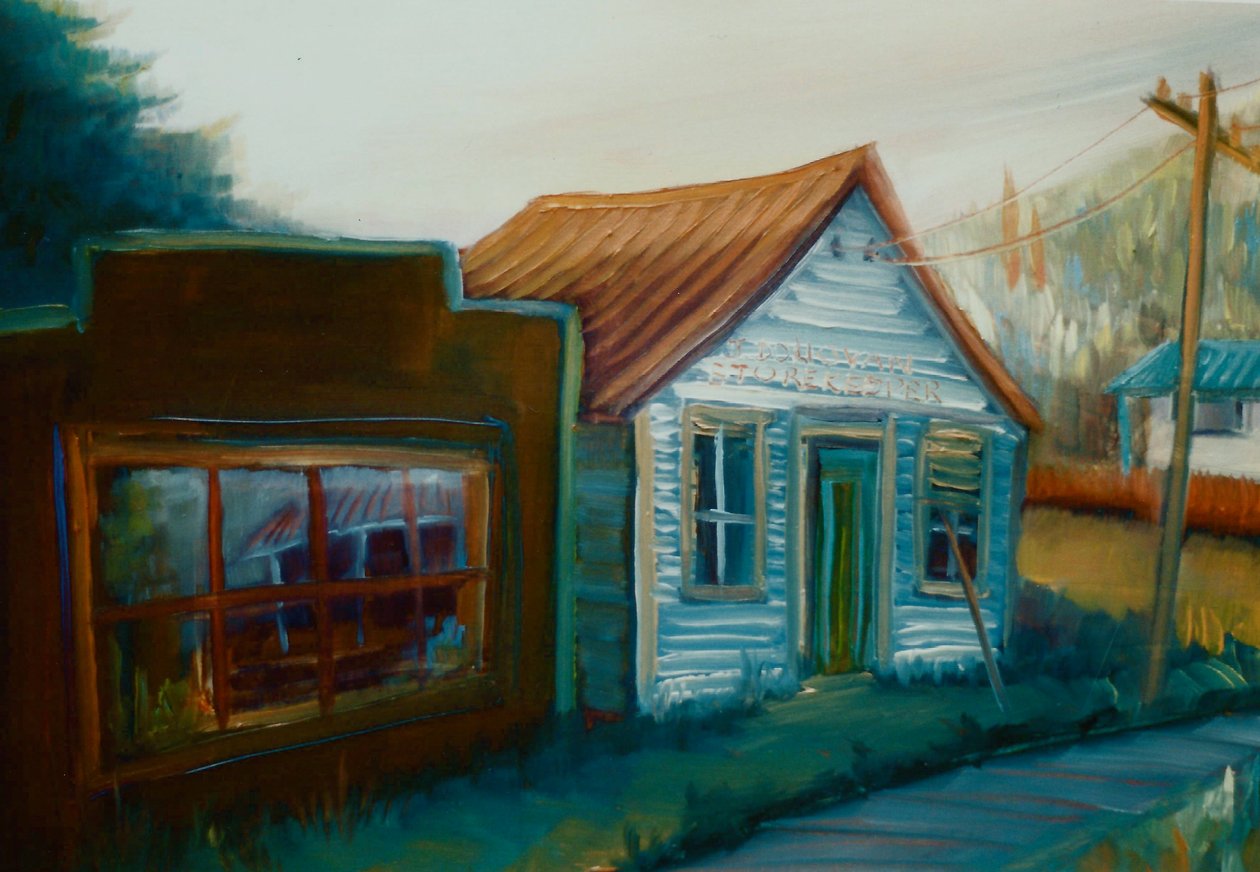 Ghost Town, West Coast, NZ, 1998 (olaj, papír) alkotó: Lee Campbell