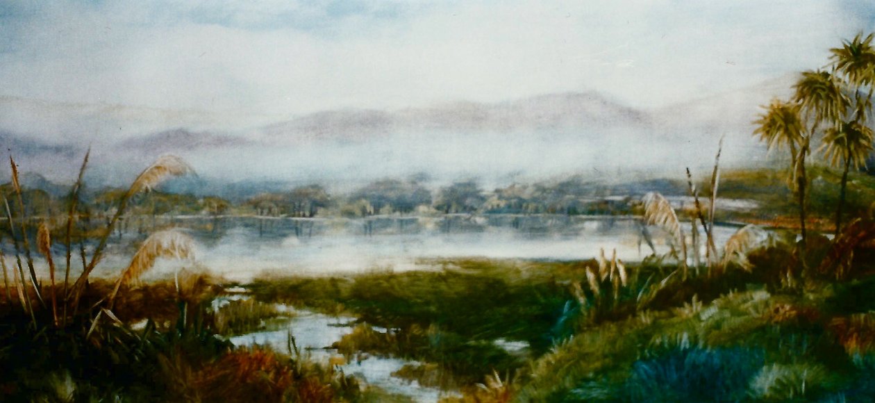 North Island, NZ, 2000, (olaj, papír) alkotó: Lee Campbell