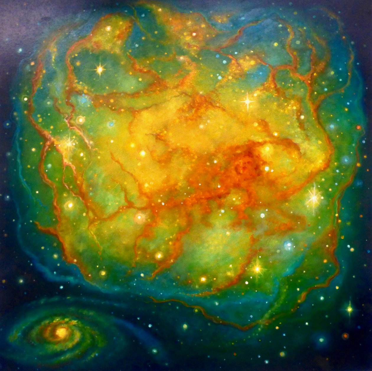 Nebula Emarald, 2023 (olaj, vászon) alkotó: Lee Campbell