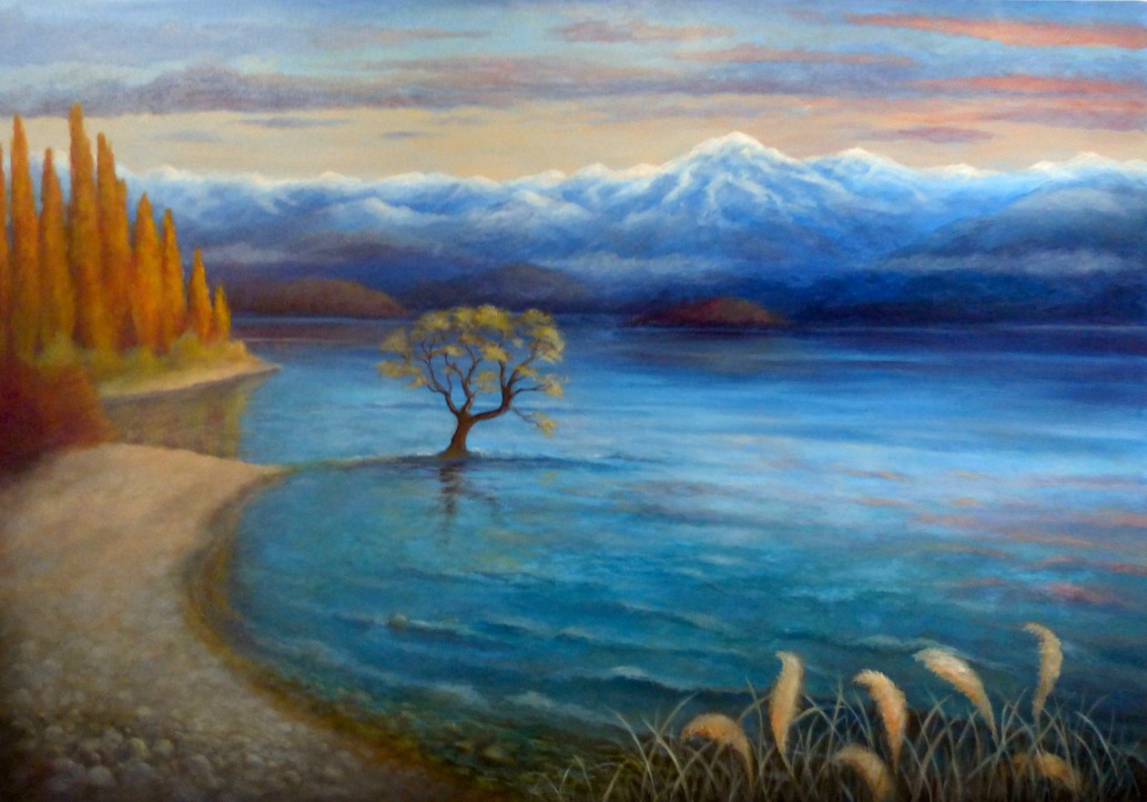 The Wanaka Tree, 2024 (olaj, vászon) alkotó: Lee Campbell