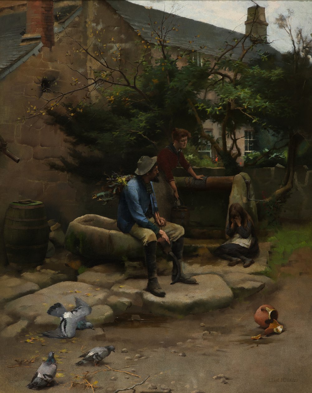 Törött edény, 1895 körül (olaj, vászon) alkotó: Leghe Suthers