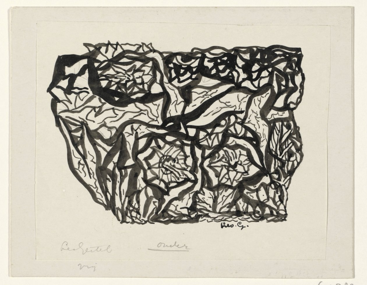 virág bokor alkotó: Leo Gestel (signed by artist)