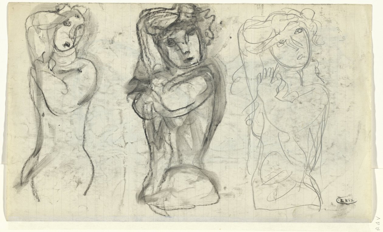Három meztelen nő alkotó: Leo Gestel