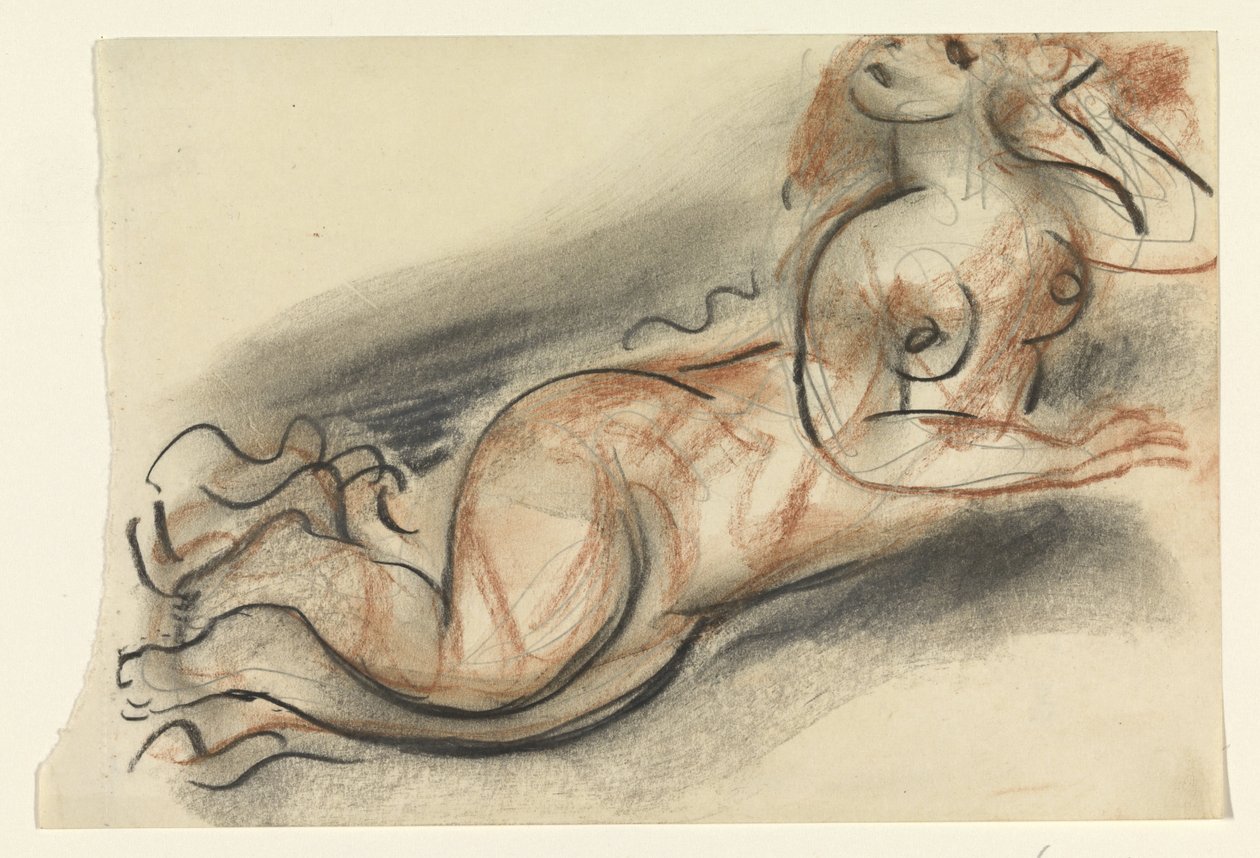 Fekvő meztelen nő alkotó: Leo Gestel
