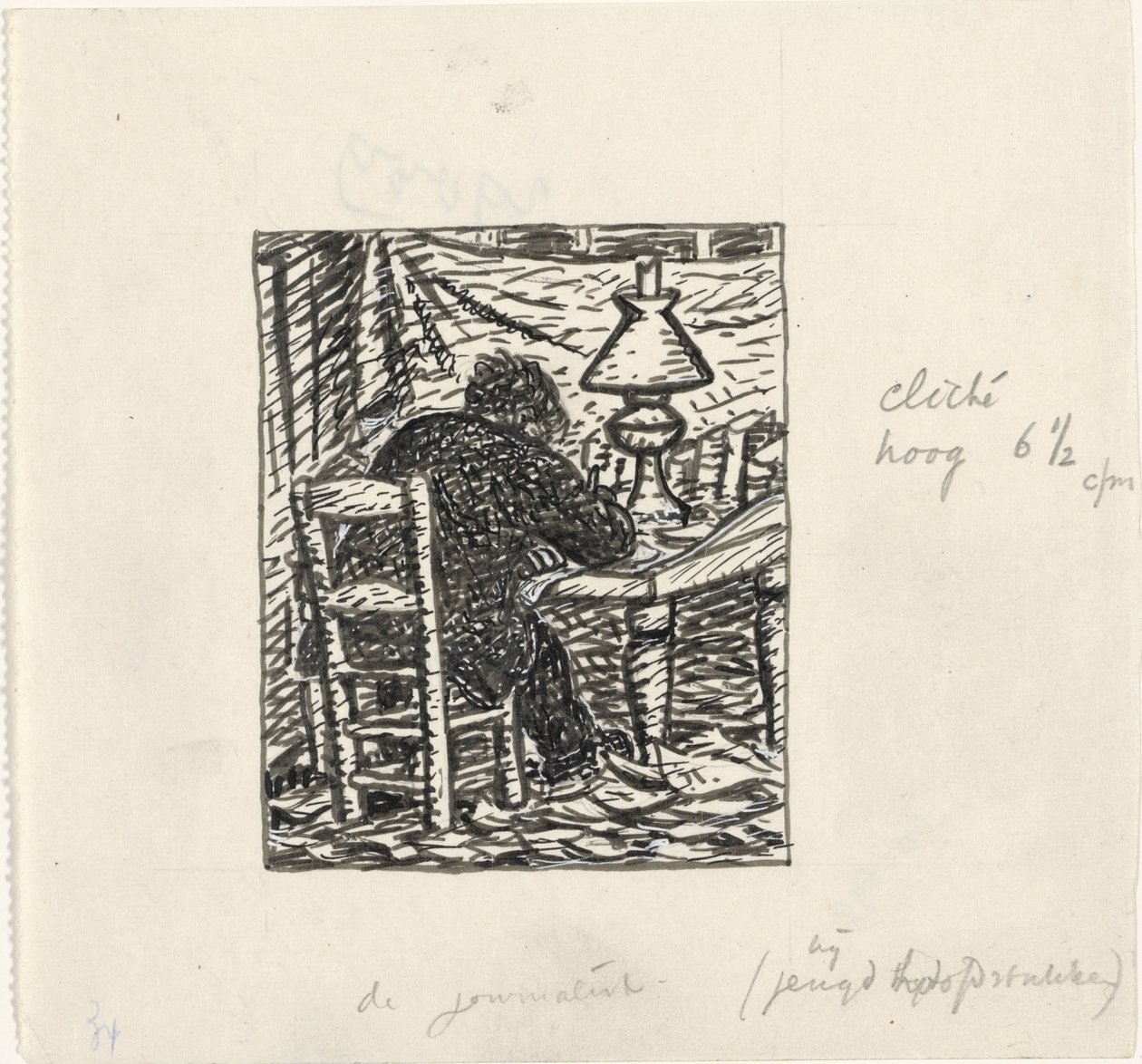 Az ember asztalnál ír alkotó: Leo Gestel