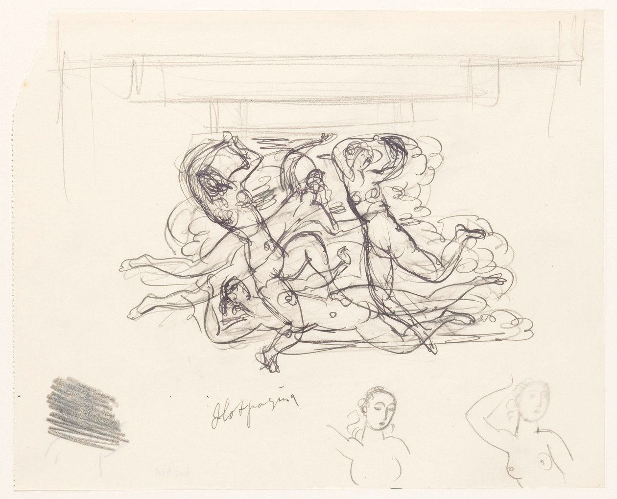 Meztelen nők úsznak alkotó: Leo Gestel