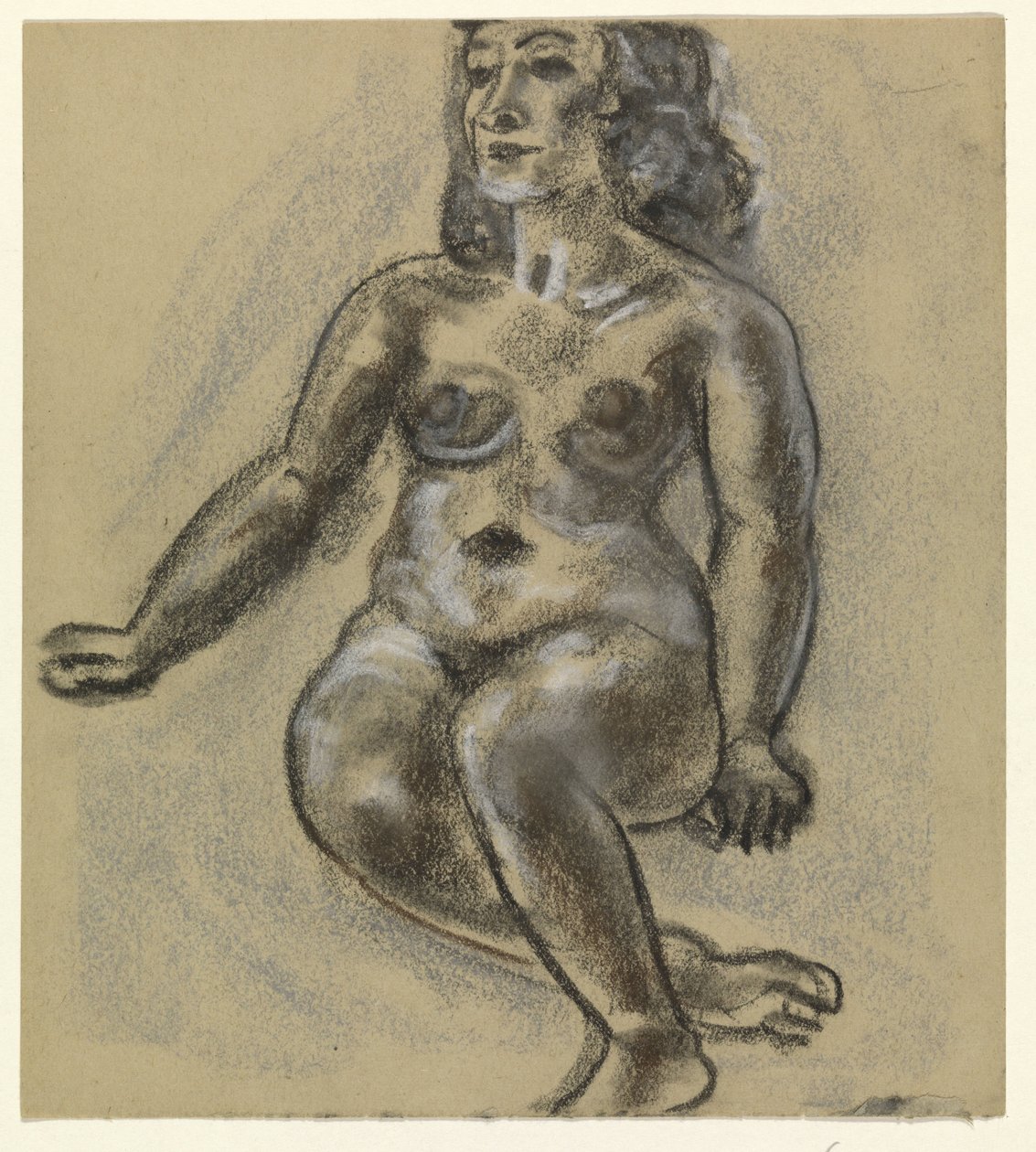 Ülő női akt alkotó: Leo Gestel