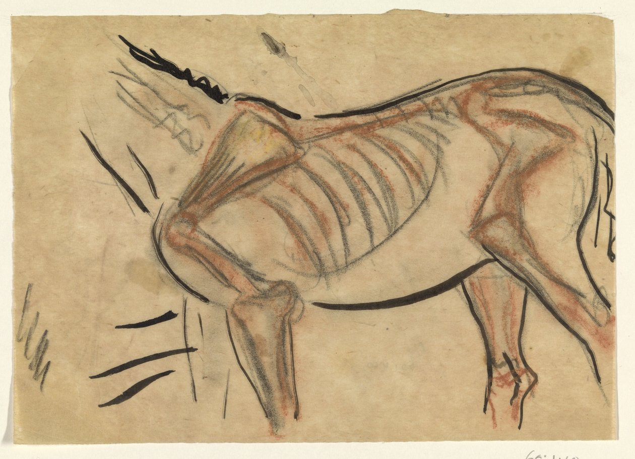 Egy ló csontváza alkotó: Leo Gestel