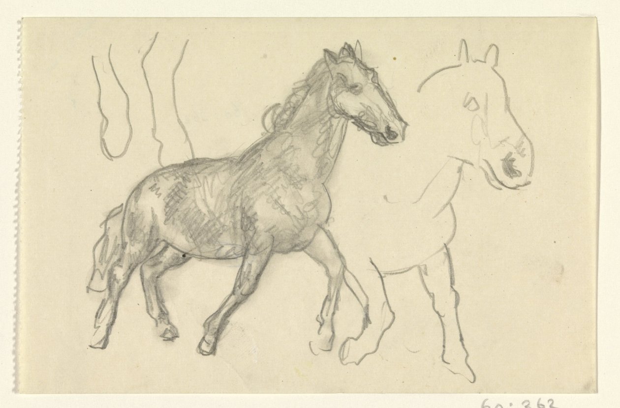 Két futó ló alkotó: Leo Gestel