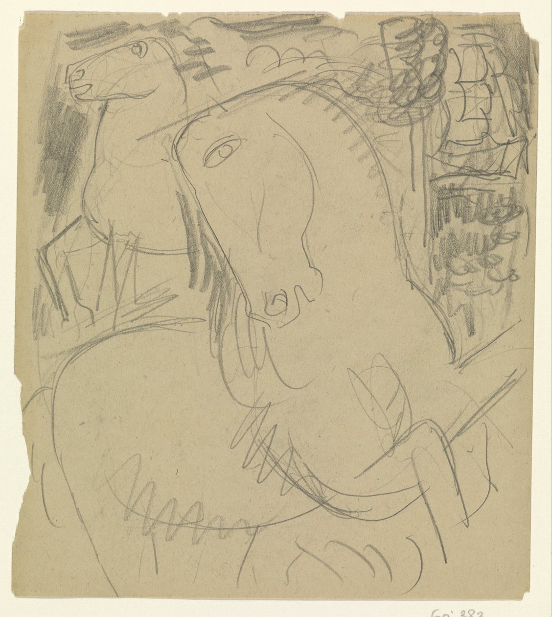 Két ló alkotó: Leo Gestel