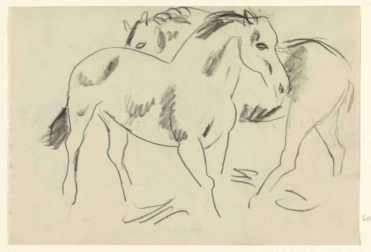 Két ló alkotó: Leo Gestel
