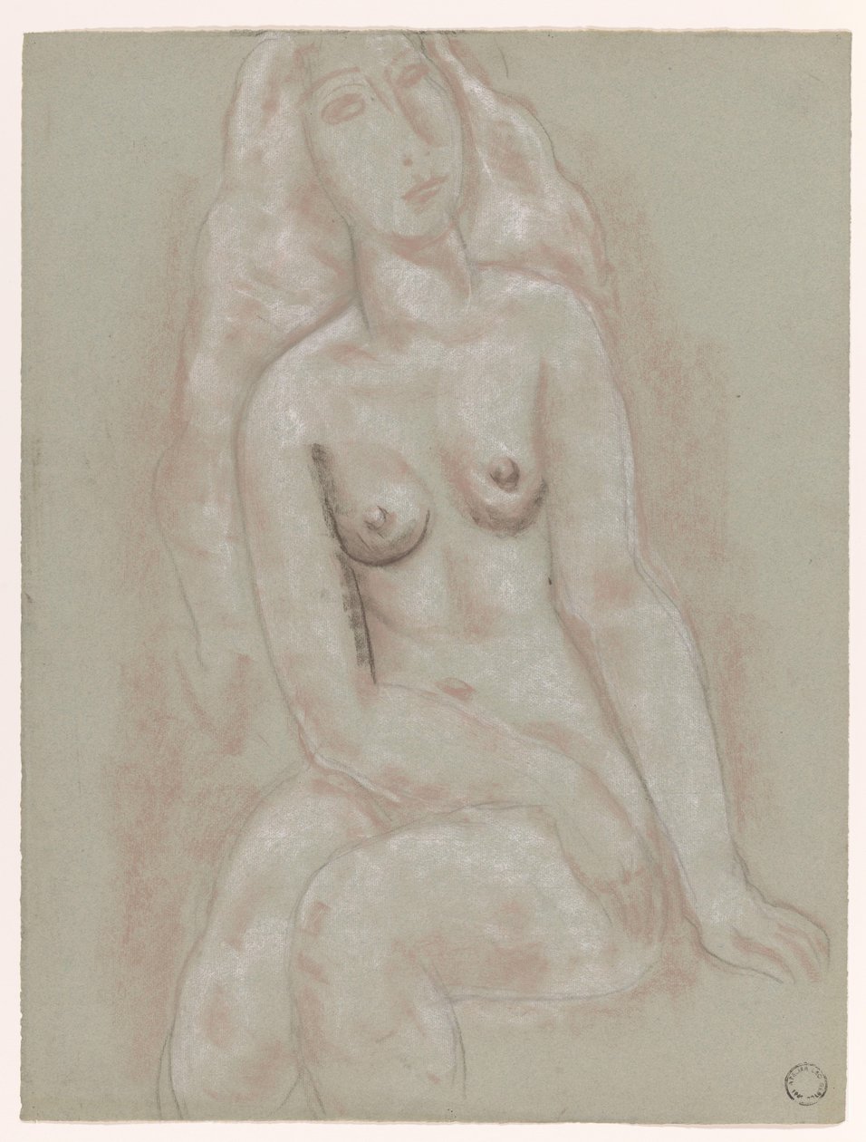 Ülő női akt alkotó: Leo Gestel