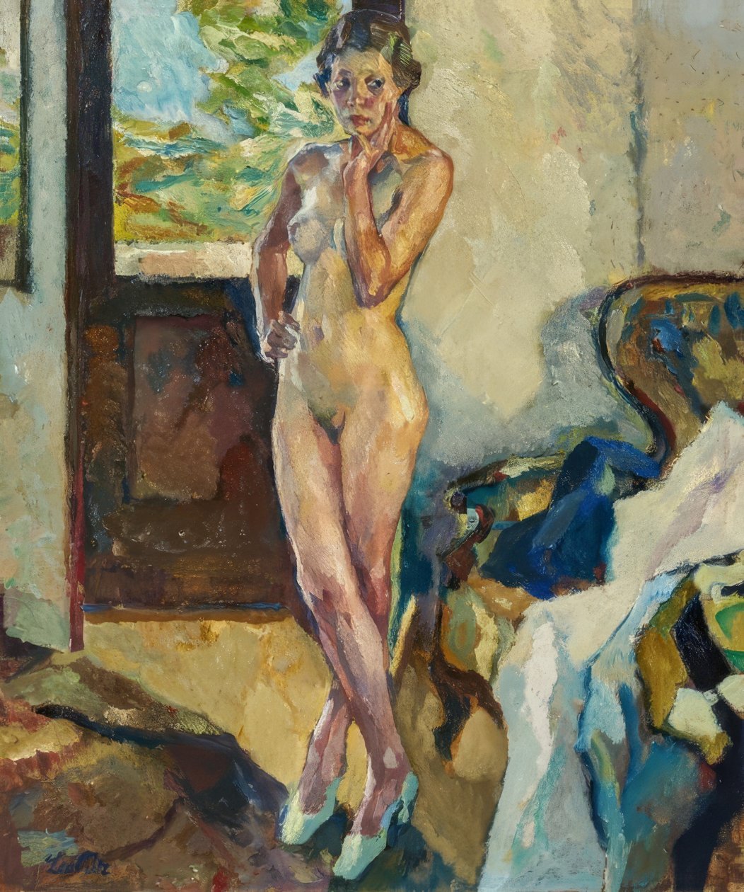 Az ablaknál alkotó: Leo Putz
