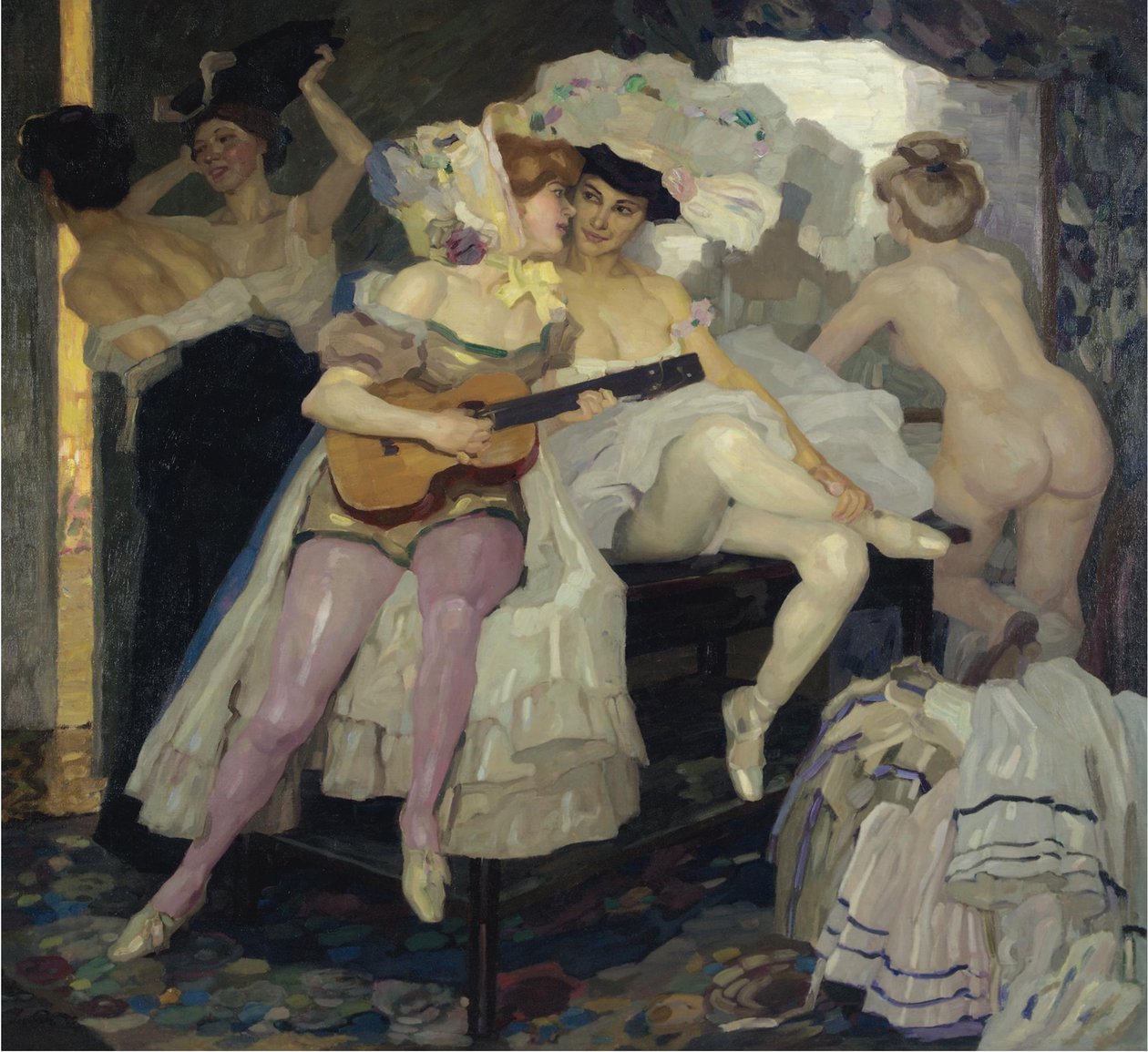 A színfalak mögött, 1905 alkotó: Leo Putz
