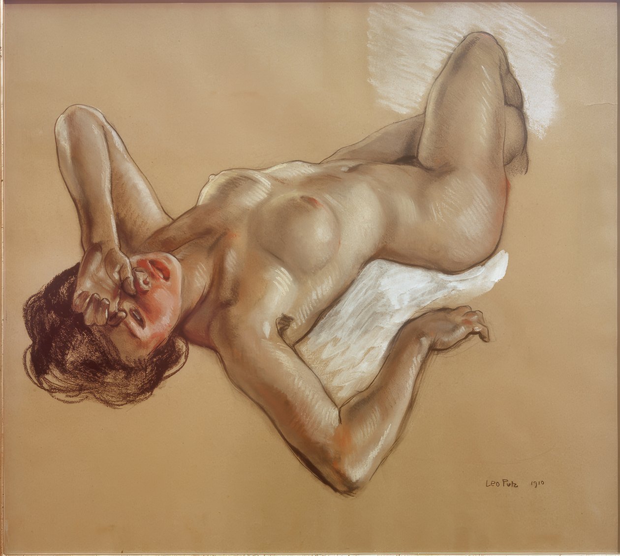 fekvő akt (Alissa) alkotó: Leo Putz