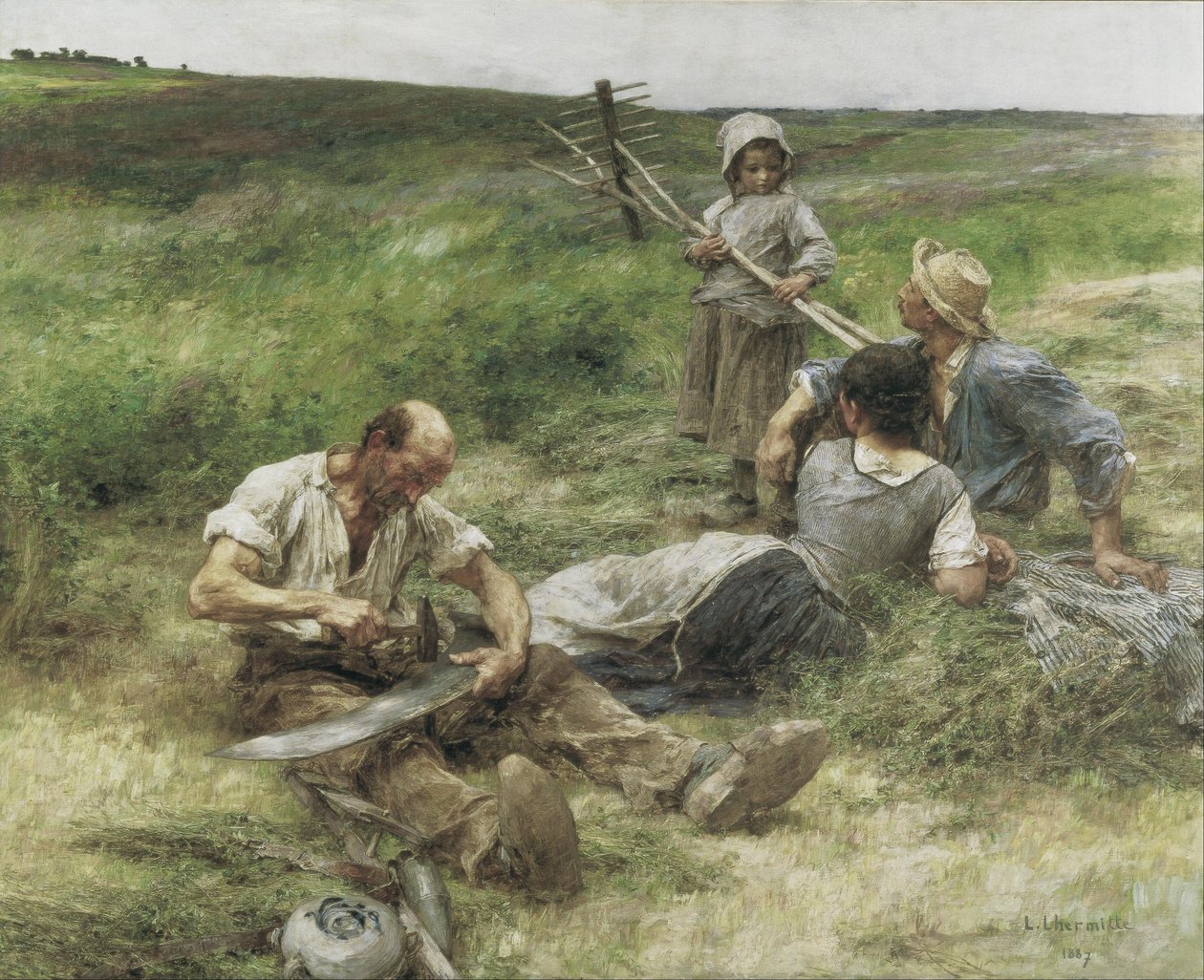 Széna kaszálása alkotó: Leon Augustin Lhermitte