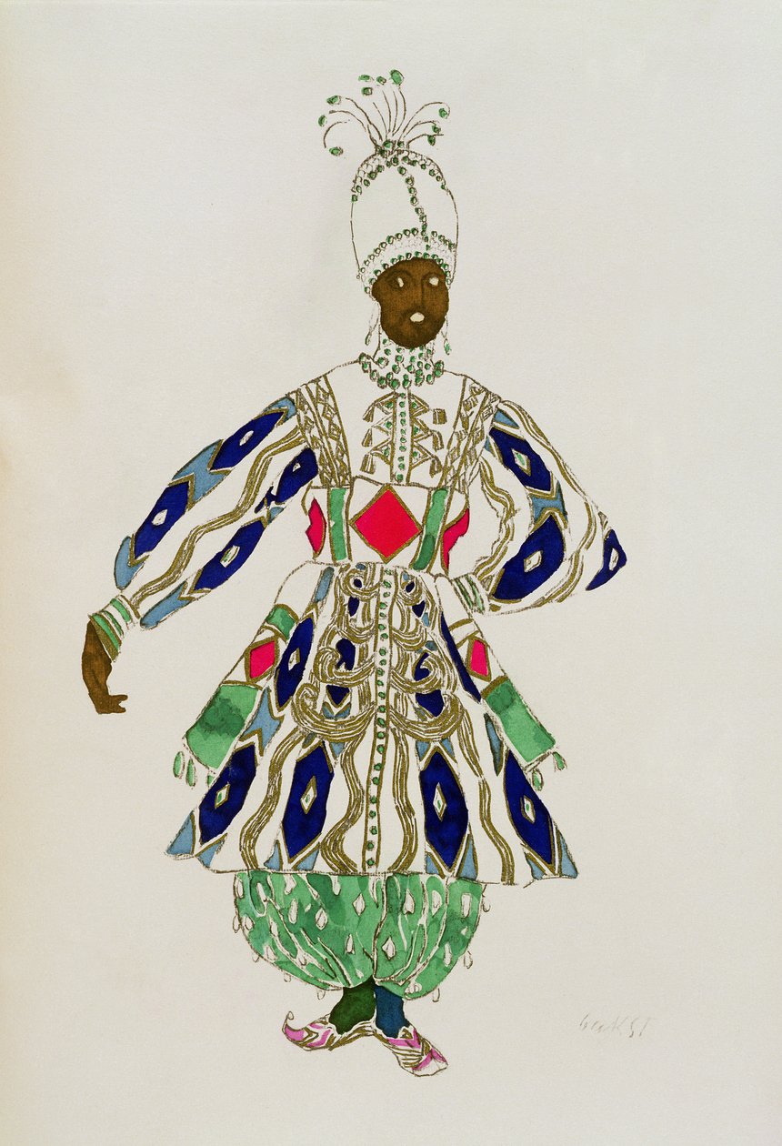 Jelmez egy négernek, Aladdinból, 1916 alkotó: Leon Bakst