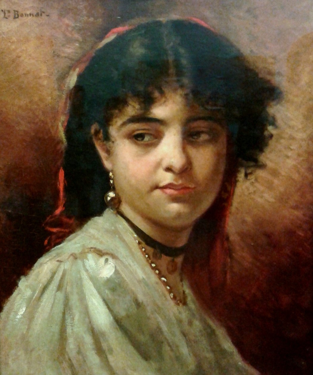 Egy nő feje Portugues: Cabeca de mulhern alkotó: Leon Joseph Florentin Bonnat