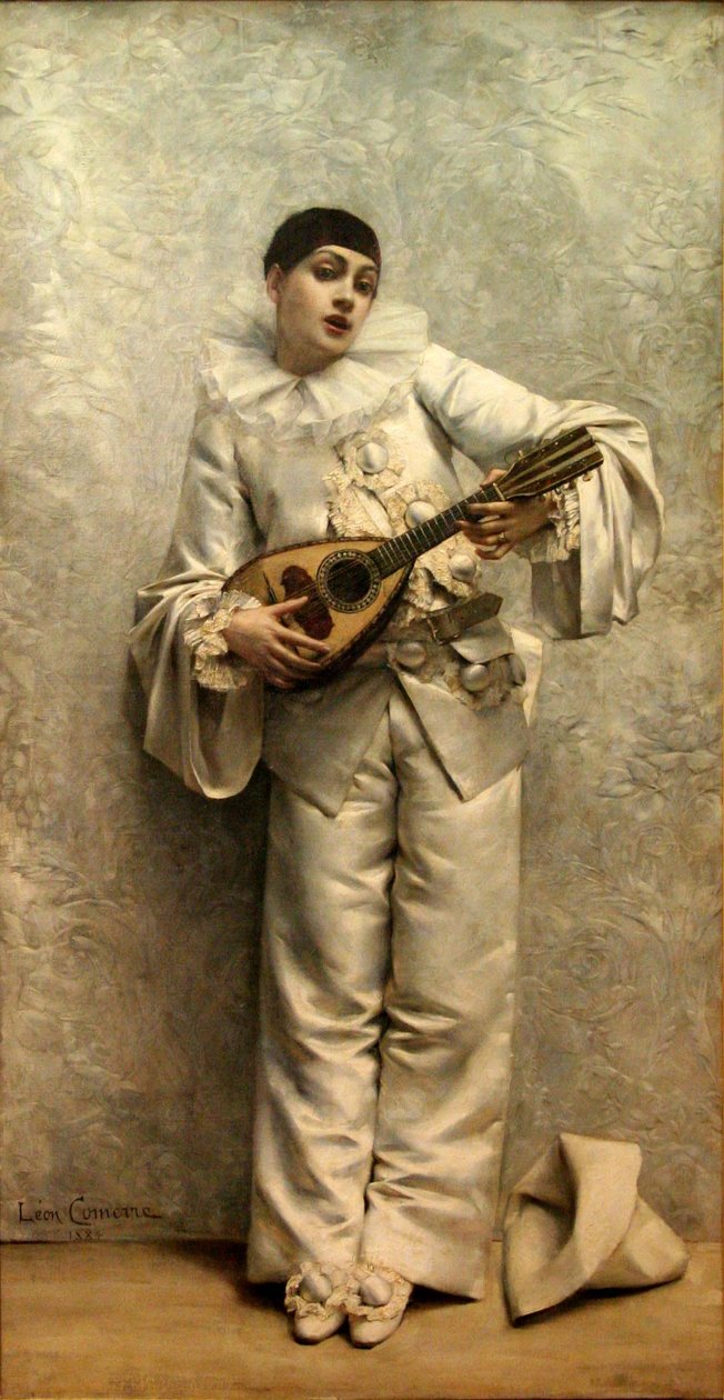 Pierrot a mandolinen játszik alkotó: Leon Francois Comerre