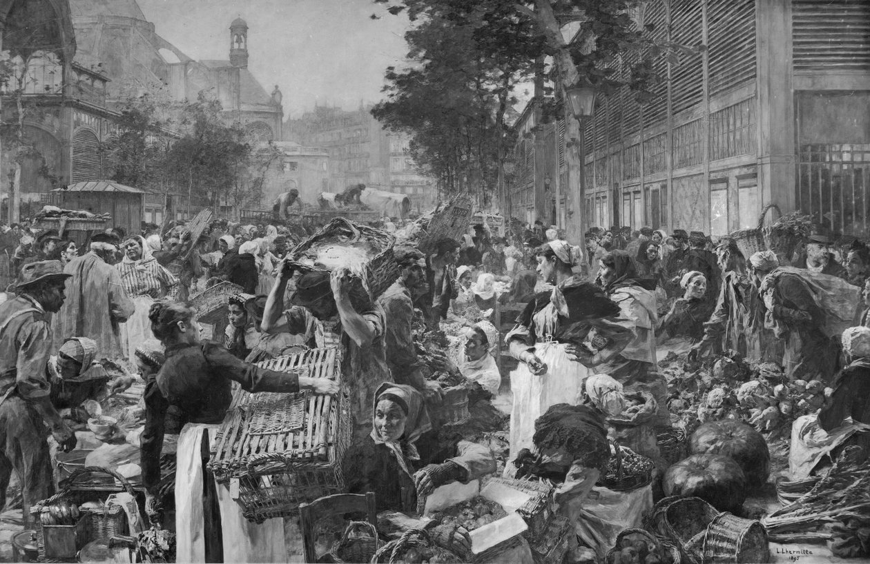 Les Halles, 1895 alkotó: Leon Augustin Lhermitte