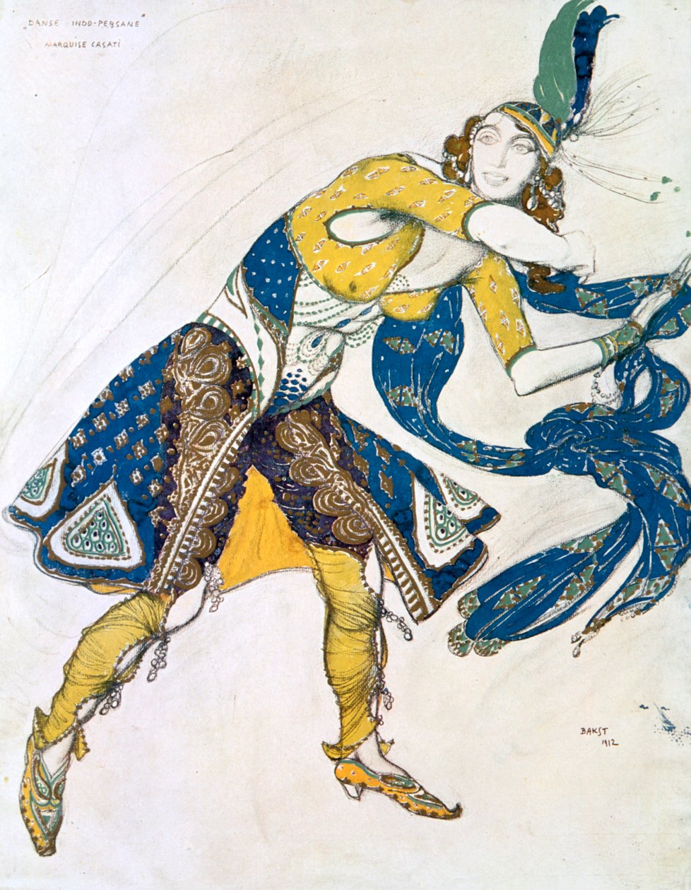 Indiai tánc Casati márciusiasa, 1912 alkotó: Leon Bakst