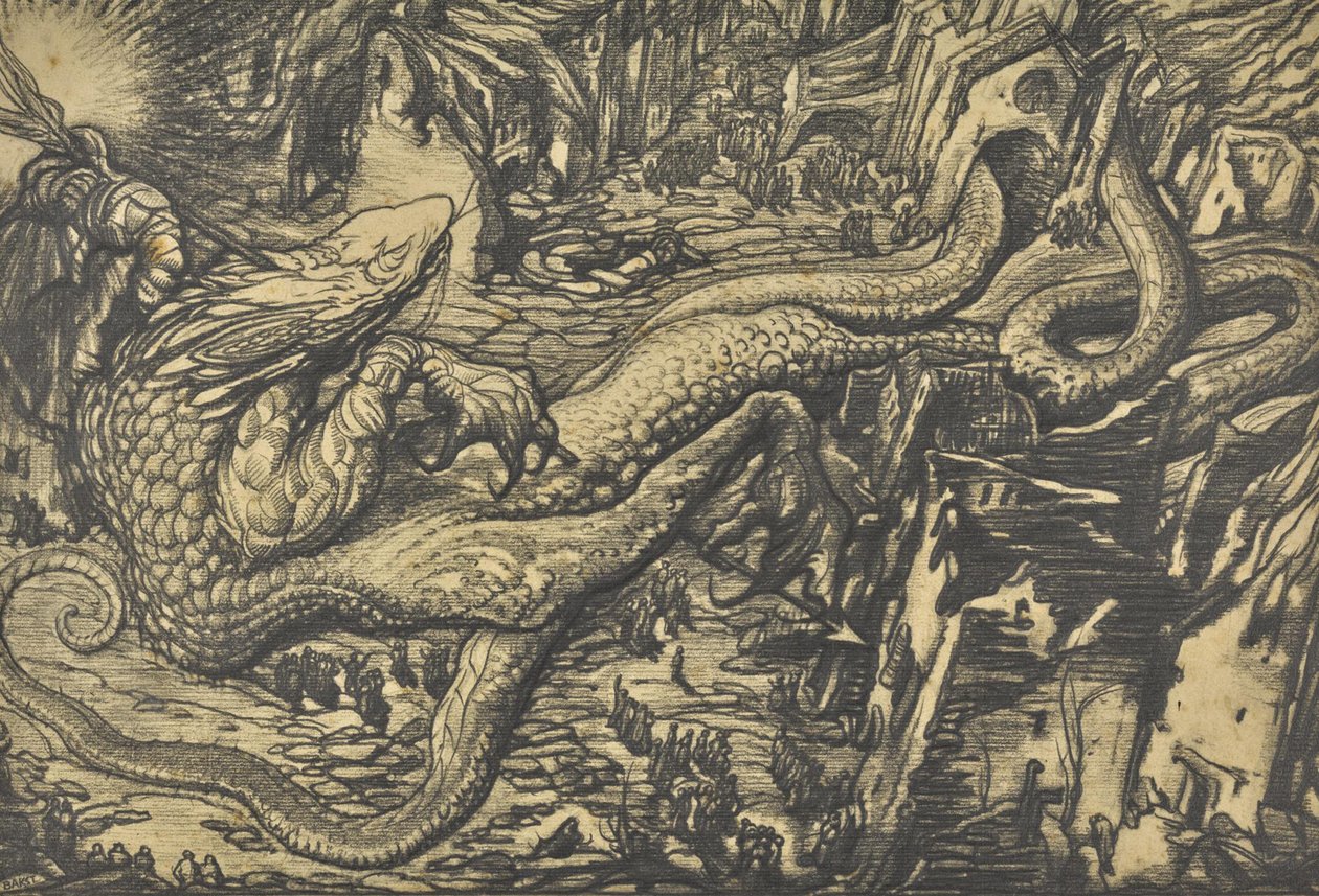A háború szörnyetege. alkotó: Leon Bakst