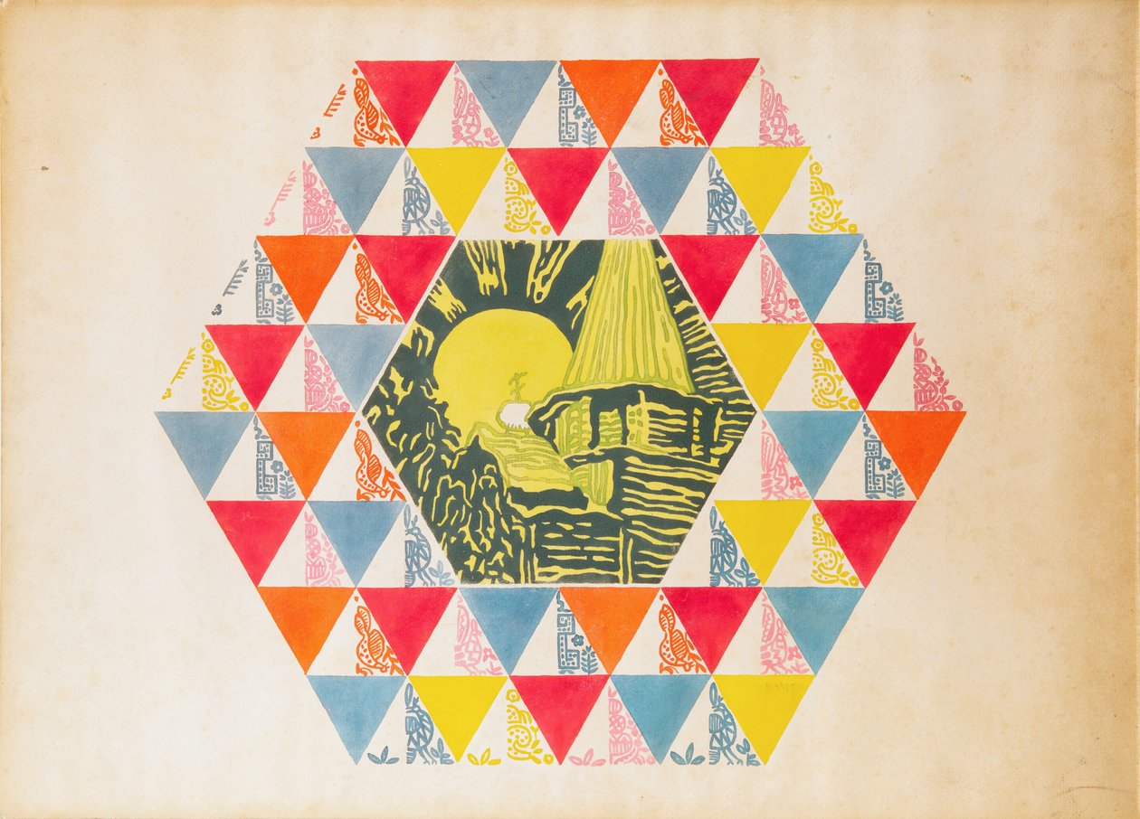 Textiltervezés, kb. 1923-1924. alkotó: Leon Bakst