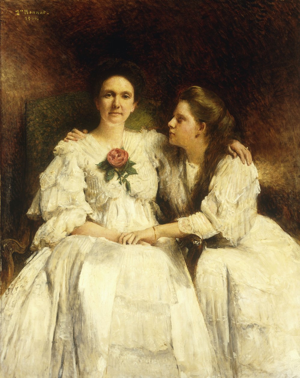 Anya és lánya, 1905 alkotó: Leon Bonnant