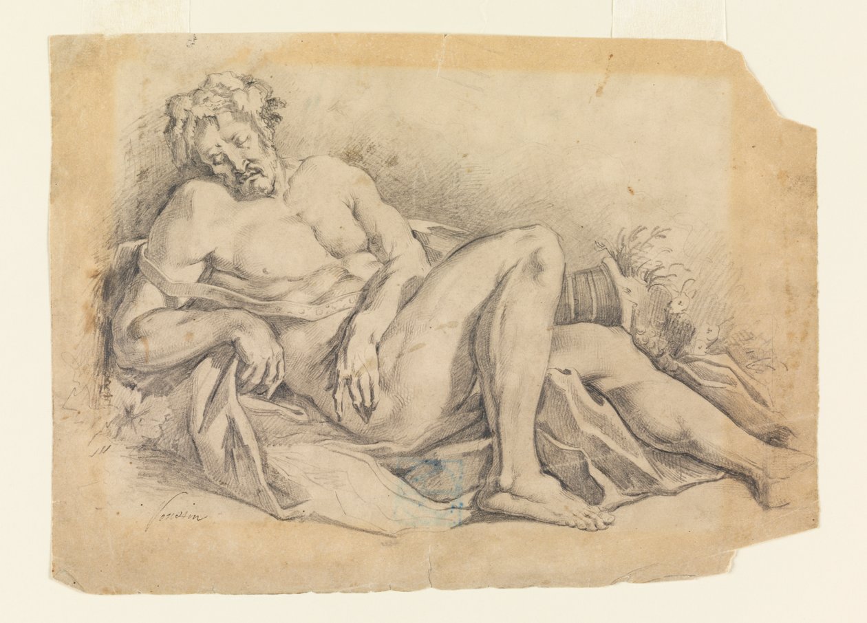 Bacchus Sleeping (Poussin nyomán) alkotó: Leon Dabo
