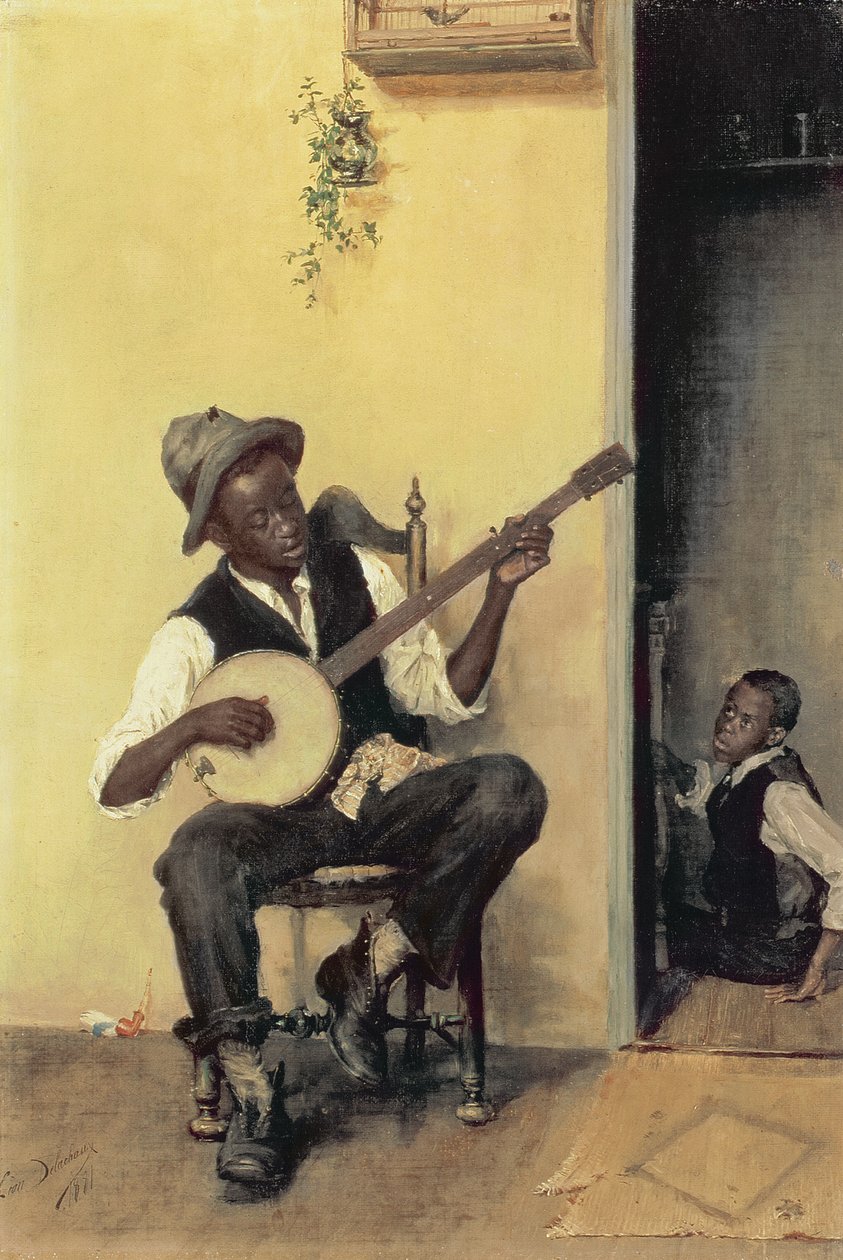 A bandzsójátékos, 1881 alkotó: Leon Delachaux
