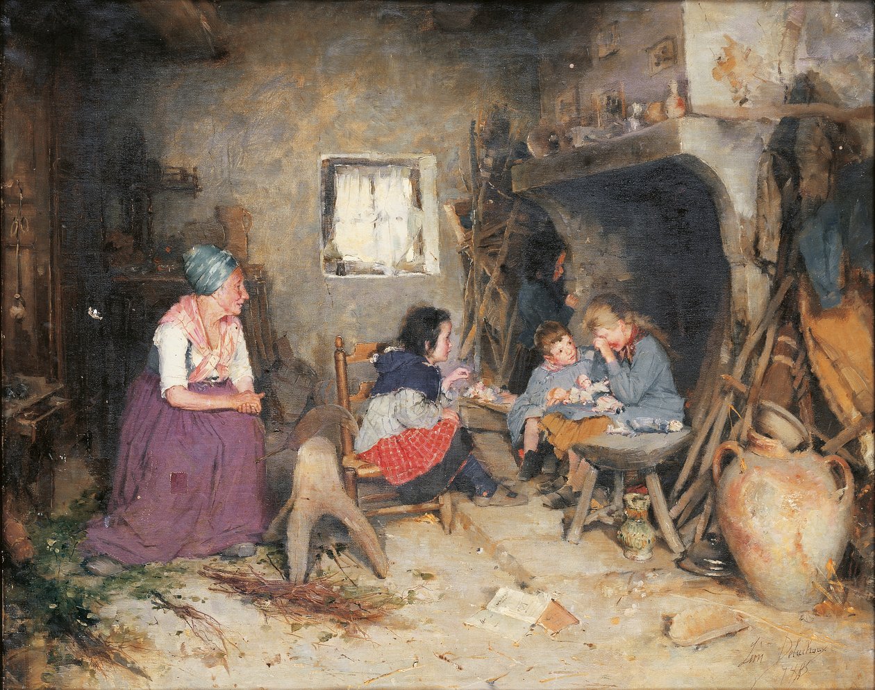 Az összetört baba, 1885 alkotó: Leon Delachaux