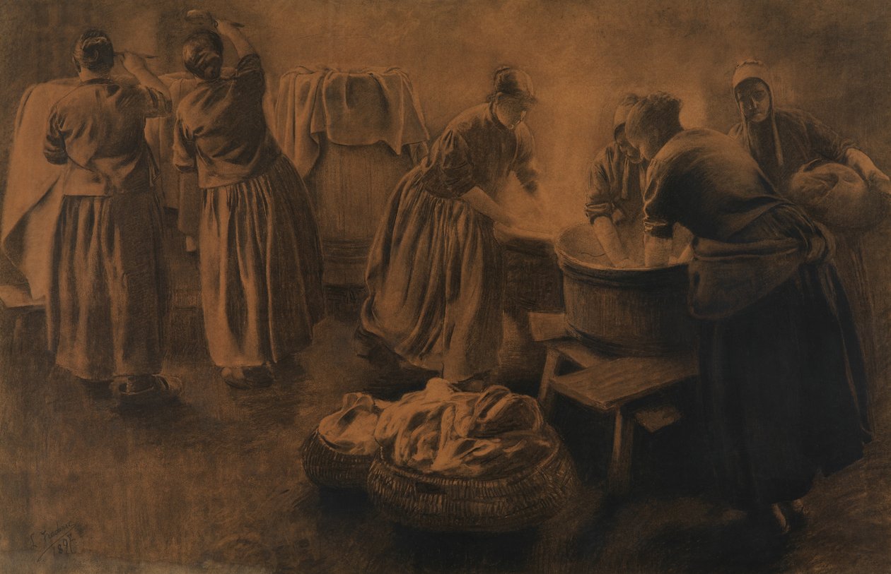 A köd (szén papíron) alkotó: Leon Henri Marie Frederic
