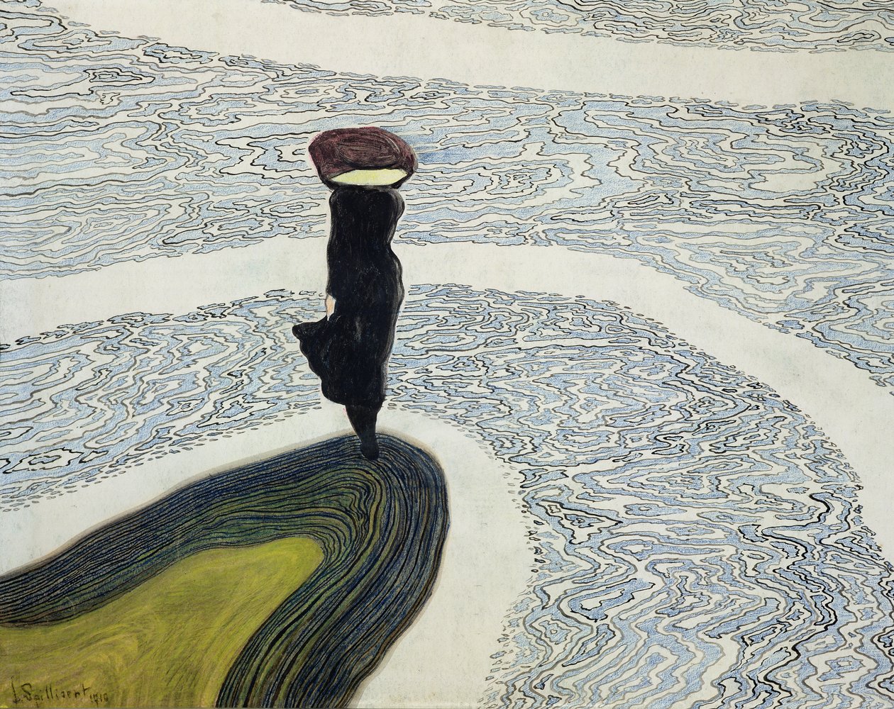 Nő a partvonalon alkotó: Leon Spilliaert