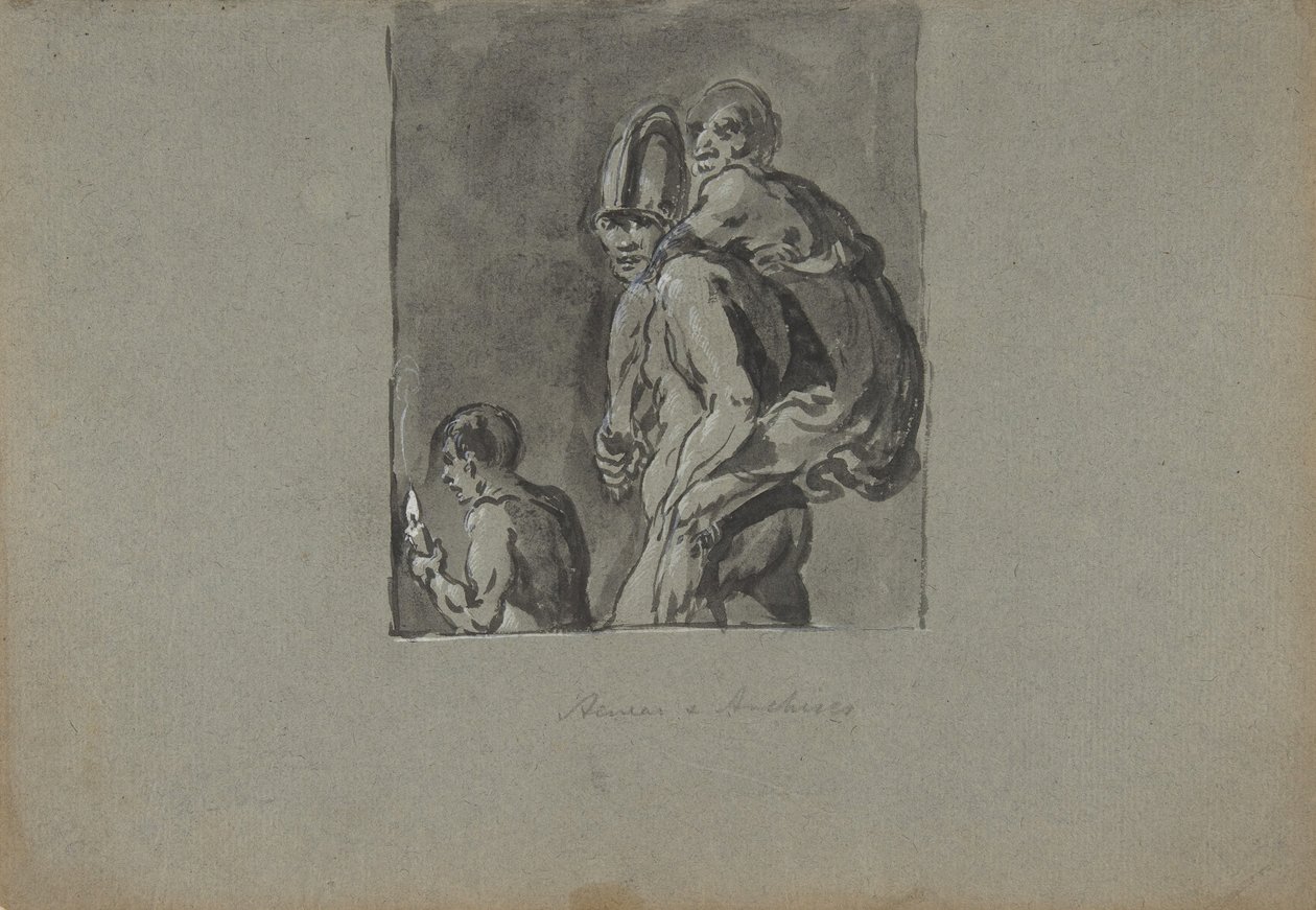Aeneas és Anchises, 1611-74. alkotó: Leonard Bramer