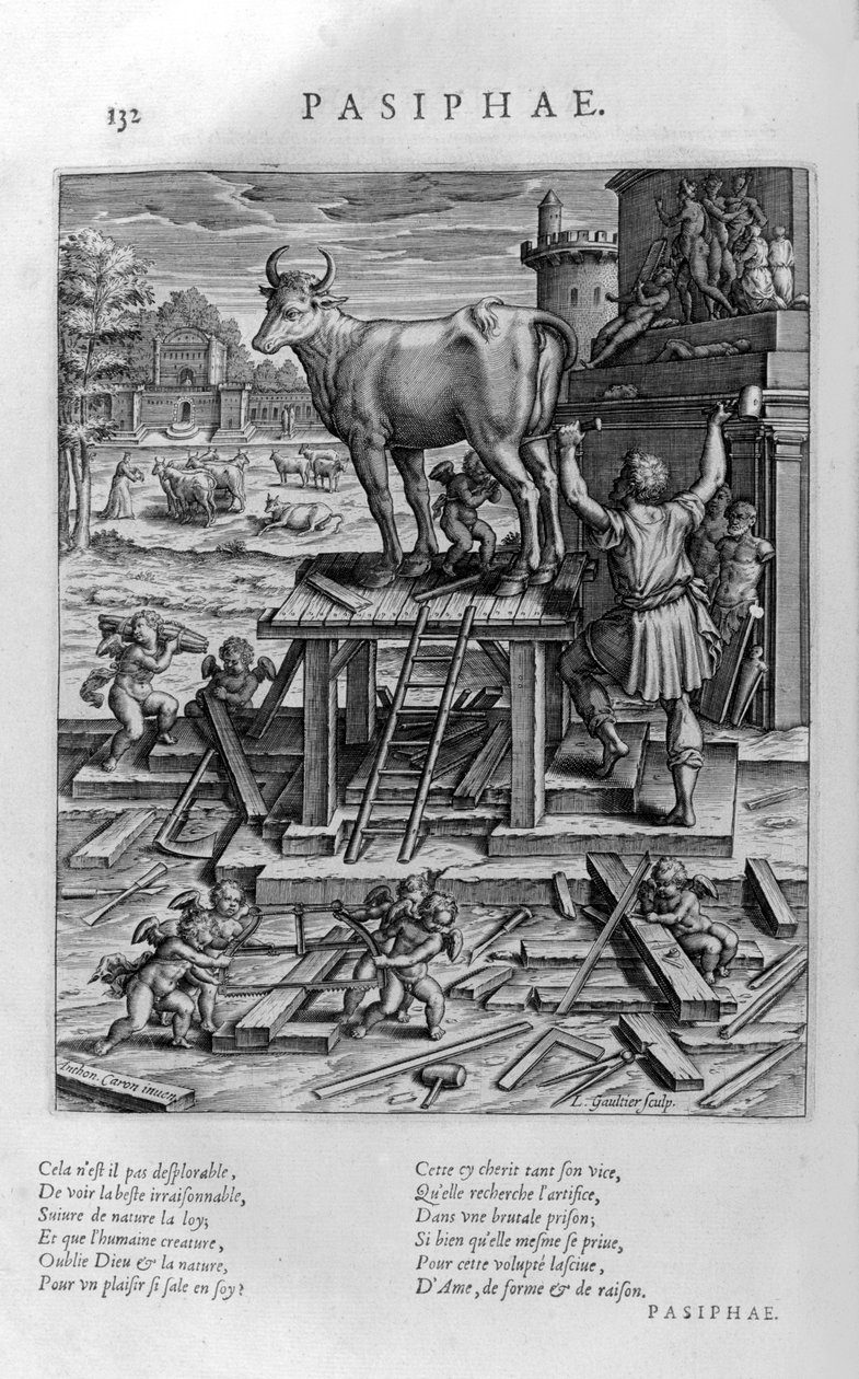 Pasiphae, 1615 alkotó: Leonard Gaultier