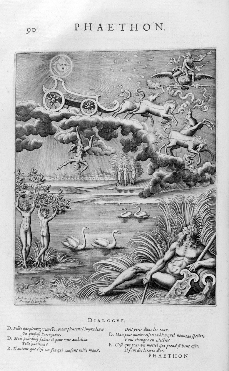 Phaeton bukása, 1615 alkotó: Leonard Gaultier