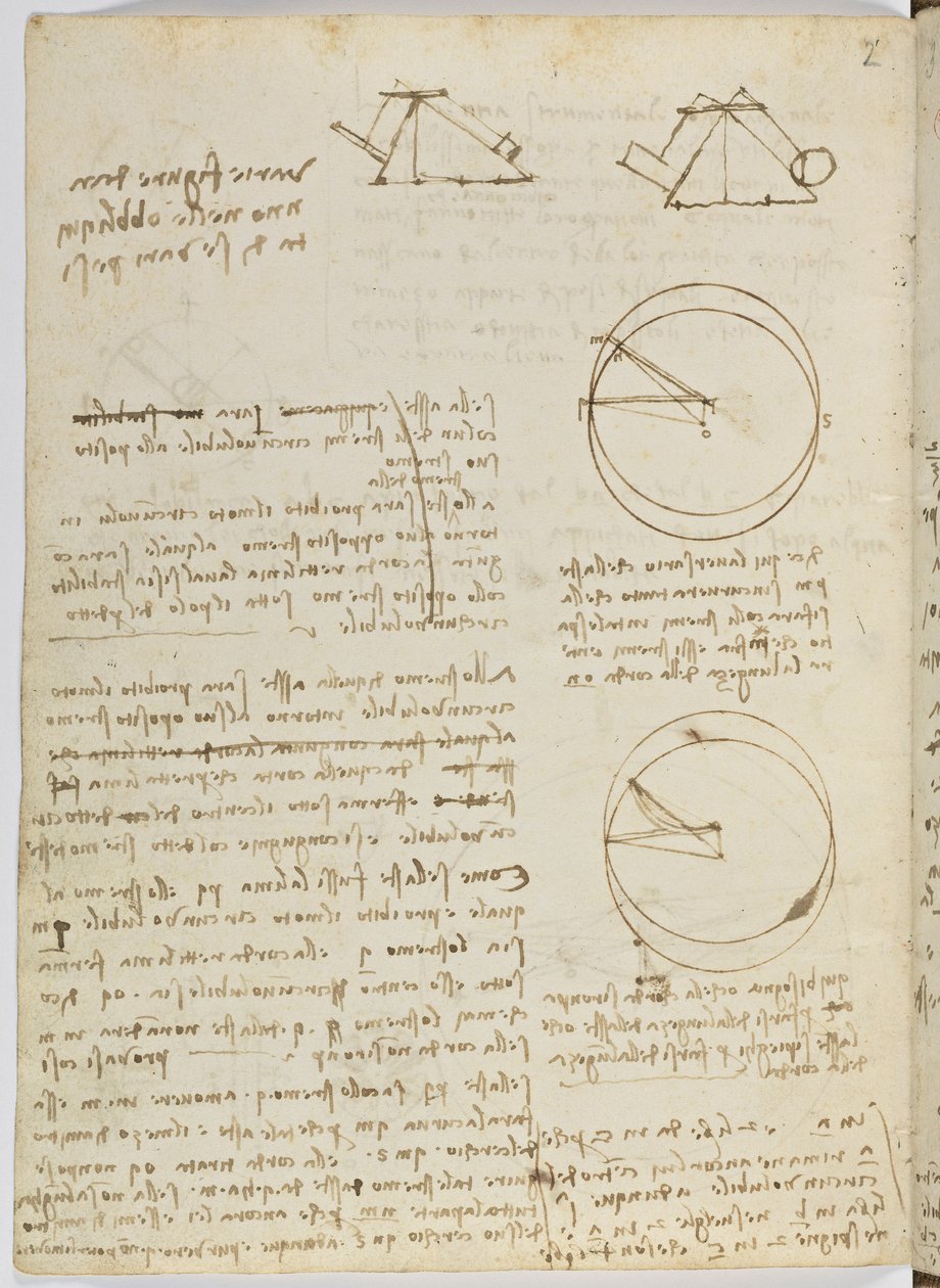 Birds Flight Code, c. 1505-06, papír kézirat, cc. 18, 3. lap ig alkotó: Leonardo da Vinci