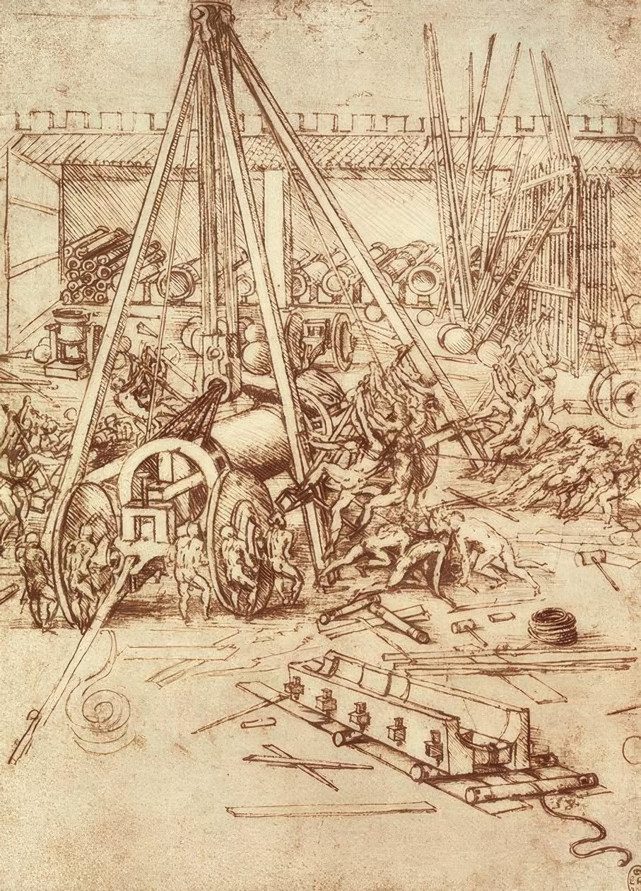 Fegyveröntöde alkotó: Leonardo da Vinci
